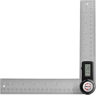 82305 Digital Angle Finder GemRed Protractor Stainless steel 7inch 200mm (Black Button)