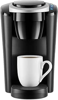 K-Compact Single-Serve K-Cup Pod Coffee Maker, with 3 Brew Sizes, Smart Start Feature, 36oz Removable Reservoir, Black