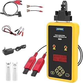 AUTOOL Fuel Injector Tester and Cleaner 12V&70V Fuel Injector Cleaner Kit Fuel Injector Cleaning Kit for GDI, Adjustable Pulse Width RPM & Time, Two Injectors Test Simultaneously