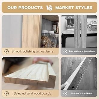 Tazyee Book Shelf, Behind The Door Bookshelf, Wooden Kids Book Shelf 3/4/5/6 Tier, for Toys and Books, Space-Saving Wall Mount Narrow