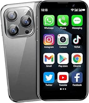 Mini Phone,3.0 inch HD Touch Screen Android Phone,Unlocked Kids and Students Smartphone,Face Recognition,Quad Core Dual SIM Dual Standby,Best Gift for Kids,2GB+16GB-Black