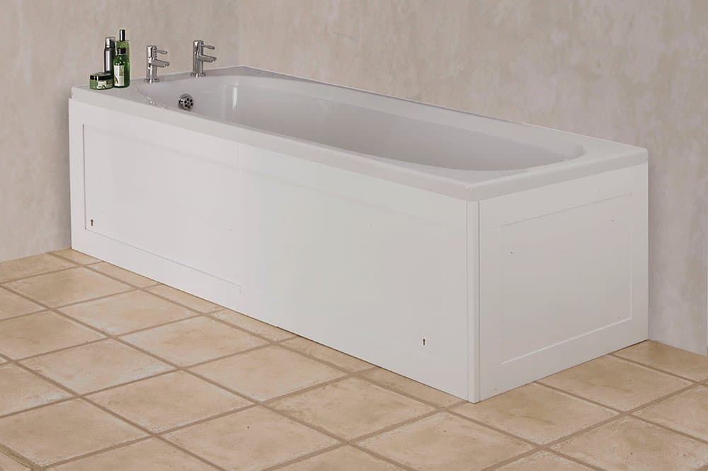Croydex Unfold-n-Fit Height Adjustable 50-53 cm Bath End Panel, 66 cm, Gloss White