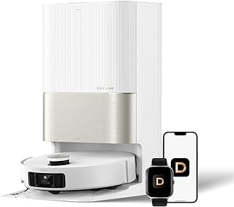 X50 Ultra White Robot Vacuum and Mop with Auto-Empty and Mop Self-Cleaning, 20,000Pa Suction, Obstacle Avoidance and 360° Navigation, Corner to Edge Deep Cleaning, Detangling Brush