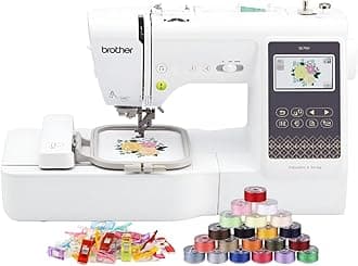 Brother SE700 Sewing and Embroidery Machine with 4"x4" Hoop Area - Touchscreen, USB Port, and Wireless Connectivity - 135 Built-in Designs & 103 Stitches Bundle with Sewing Clips and Bobbins (3 Items)