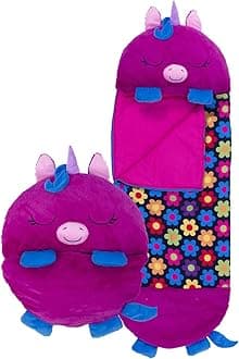 High Street TV Happy Nappers Sleeping Bags For Girls And Boys - Large & Medium Character Sleeping Bags And Play Pillows