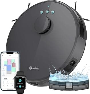 Lefant M1 Robot Vacuum Cleaner with Mop, dToF Laser Navigation, 5500Pa Strong Suction, 150 Min, Smart App/Alexa Control, Ideal for Pet Hair, Hard Floors and Carpets, Custom Cleaning, 2.4G Wi-Fi