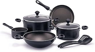 9pcs Cookware Value Pack Sets | Non-Stick Pots and Pans set | Non-Stick Kitchen Cooking Set with Frying Pans, Saucepan - PR22480- Amazon Exclusive