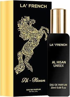 La French Al Hisan Perfume 20ml Unisex Perfume for Men & Women, Eau De Parfum, Premium Arabic & French Long-Lasting Fragrance Scent, Best Date Night Fragrance for Men, Best Gift for Men and Women.