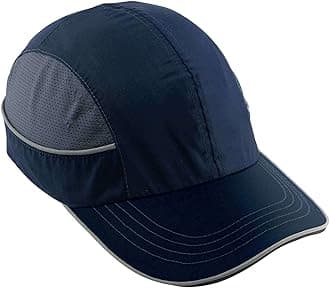 Safety Bump Cap, Baseball Hat Style, Comfortable Head Protection, Long Brim, Skullerz 8950