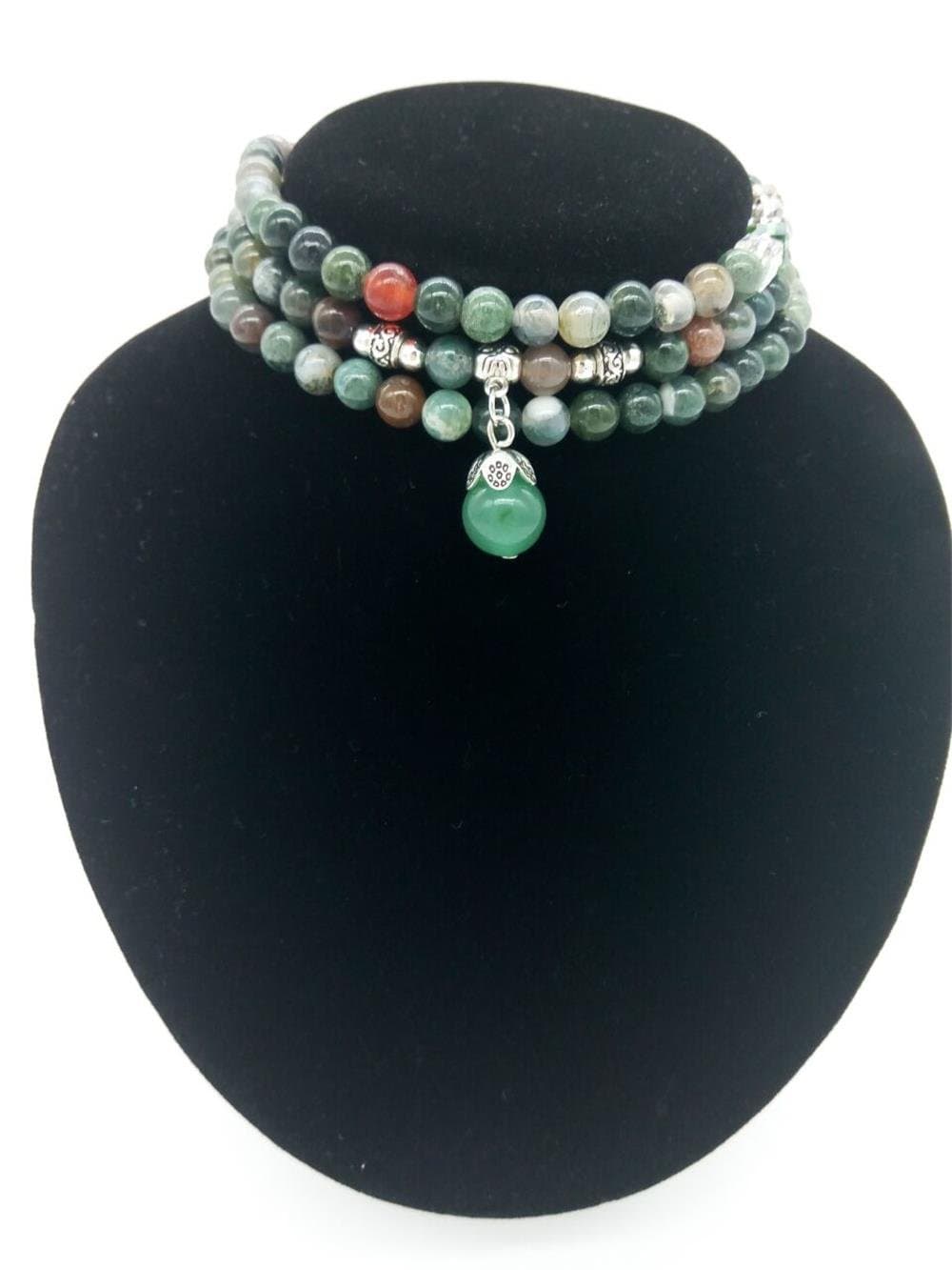 6-8mm Gem Semi Precious Gemstone Bracelets Agate Multilayer Wrap Energy Round Stone Beads Elastic Bracelets Healing Birthstone Beaded Stretchy Bangle Bracelet Gifts for Women