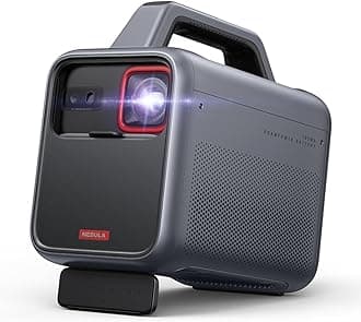 NEBULA Mars 3 Outdoor Portable Projector, 1000 ANSI Lumens, AI-Powered Image, Built-In Battery with 5 Hour Playtime, Android TV, 200 Inch Home Theater, for Backyard, Office and Business, and Camping