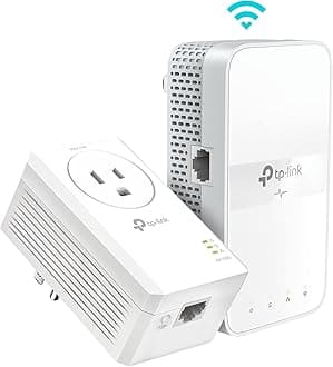 Powerline WiFi Extender TL-WPA7617 KIT - Includes AV1000 Powerline Ethernet Network Adapter and AC1200 Dual Band Extender, Gigabit Port, Passthrough, OneMesh, Ethernet Over Power, Plug & Play