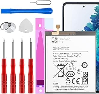 Galaxy S21 FE Battery,2025 New Upgrade 5000mAh EB-BG990ABY Replacement Battery for S21 FE 5G SM-G990U|SM-G990B with Repair Tool Kits