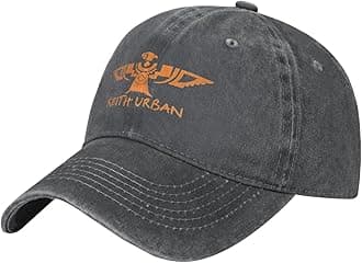 Keith Music Urban Hats Vintage Washed Cotton Dad Hat Adjustable Baseball Cap for Men Women Unisex Black