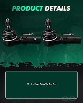 SCITOO 2pcs Suspension Kit Front Outer Tie Rod End fit for 2005-2014 for Ford for Mustang ES80805