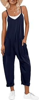 ANRABESS Jumpsuits for Women Casual Summer Overalls Sleeveless Spaghetti Strap Romper Jumpers Trendy Beach Vacation Outfits