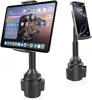 - Tablet Holder for Car, Cup Holder Tablet Mount for Truck, Height Adjustable iPad Holder Compatible with 4.7-11" iPad Pro Air Mini, Galaxy Tab, iPhone, Cell Phone