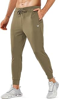 NORTHYARDMen's Joggers Pants with Zipper Pockets Lightweight Sweatpants Athletic Running Workout Track Pants for Men