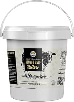 Premium Rendered Wagyu Beef Tallow Tub | Paleo and Keto Friendly | Made in USA | Cows Are Corn Fed | 1.5 lb Tub