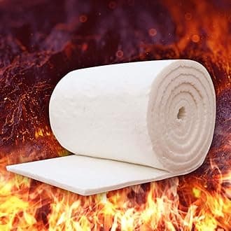 Ceramic Fiber Insulation Blanket - Fireproof Insulation Baffle Rated to 2400F, for Dishwasher, Forge, Fireplace, Kilns, Stoves, Furnace, Oven - 1000mm x 610mm x 30mm