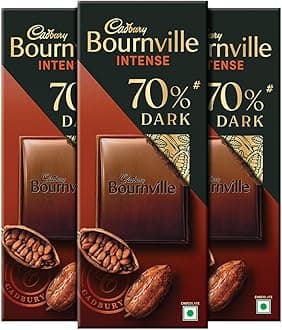 Bournville Rich Cocoa 70% Dark Chocolate Bar, 75 Gm (Pack Of 3)