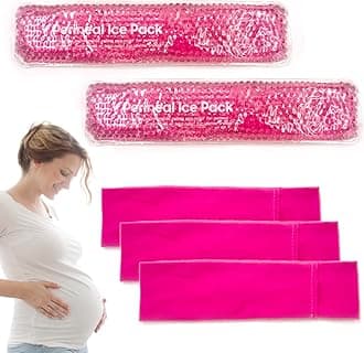 coldchill Reusable Perineal Ice Packs for Postpartum & Hemorrhoid Pain Relief, hot & Cold Pack for Women After Pregnancy, 2 Ice Pack and 3 Cover. (New Pink)