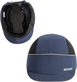 Safety Bump Cap, Baseball Hat Style with Reflective Stripes Lightweight and Breathable Hard Hat Head Protection Cap
