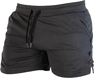 Men's Casual Bodybuilding Gym Shorts Workout Training Quick Dry Short Pants Lightweight Fitness Exercise Shorts (Dark Grey,X-Large)