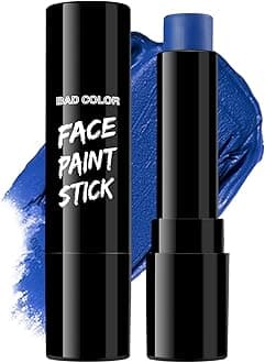 BADCOLOR Blue Face Body Paint Stick Eye Black, Royal Blue Face Painting for Softball Football Baseball Lacrosse, Professional Facepaint Makeup for Halloween Special Effects Cosplay Costume Parties