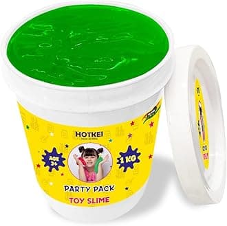 HOTKEI (1 Kg Slime) Green Fruit Scented Big Slimy Slime Gel Jelly Putty Toy Slime Bucket kit Set Toys for Girls Boys Kids Slime