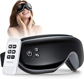 Eyeris 1 - Eye Massager with Heat, Remote, Compression, Temple Massager for Migraine, Gifts for Mom, Heated Eye Mask for Relax, Reduce Eye Strain, Dry Eyes, Eye Bags, Sleep Mask for Eye Care