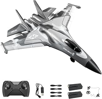 Rc Plane F-22, Stealth Raptor Remote Control Airplane 3 Channel Stunt Fighter with 3 Modes Xpilot Stabilization System Easy Fly for Beginners, Aircraft Toy Gift for Adults