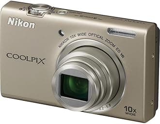 Nikon COOLPIX S6200 16 MP Digital Camera with 10x Optical Zoom NIKKOR ED Glass Lens and HD 720p Video (Silver)