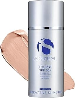 iS CLINICAL Eclipse SPF 50+ Sunscreen, Zinc Oxide tinted sunscreen, ultra sheer non-greasy matte finish sun cream for face