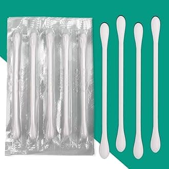 1000 Pack Cotton Swabs, Individually Wrapped Cotton Swab, Individually Wrapped Double Tipped Paper Sticks for Ear, Make-up(Double Round End)