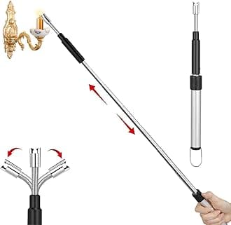 Electric Arc Lighter - Rechargeable Plasma Lighter with 11.4"-27.55" Adjustable Neck, Windproof & Flameless for Candles, Fireplaces, Fire Pits (Silver)