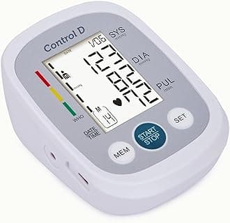 Control D Homely CPort BP Monitor Automatic Accurate Digital Blood Pressure Checking Machine Upper Arm Portable BP Machine (White, Silver)