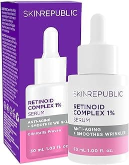 Skin Republic Retinoid Complex 1% & Squalene 15% Serum for Younger-looking Skin that Helps Brighten and Even Skin Tone (30ml)