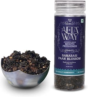 Banarasi Paan Blossom 4.93 oz (140g) – Traditional Indian Mouth Freshener & Digestive with Real Betel Leaves, Gulkand & Fennel – No Tobacco, Gluten-Free, Vegan, Non-GMO, No Artificial Preservatives