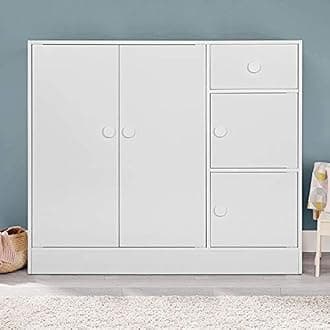 Home Box Vanilla Cody 1-Drawer Kids' Cabinet with 4 Doors