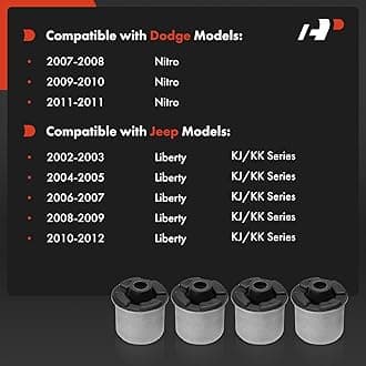A-Premium 4 x Front Lower Forward and Rearward Control Arm Bushing Kit, Compatible with Jeep Liberty 2002-2012 & Dodge Nitro 2007-2011