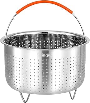Steamer Basket for Instant Pot, Vegetable Steamer Basket Stainless Steel Steamer Basket Insert for Pots (8qt)