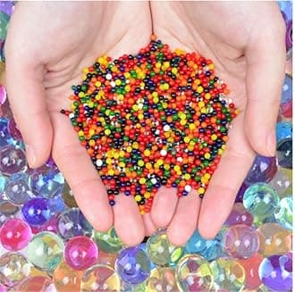 - Crystal Soil Water Balls Rubber Jelly Beads Growing Orbezz - Pack of 15,000 Pcs | 150 Grams (Multicolor)