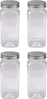 4Pcs Plastic Juice Bottle Drink Containers, Clear Food Storage Bottles for Homemade Beverages Transparent 550ML One Size