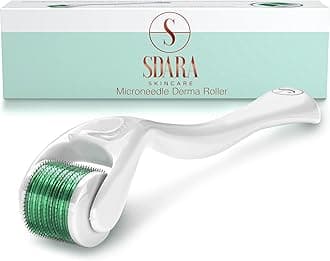 Derma Roller Microneedling Roller for Face, Beard Growth - Includes Free Storage Case (1-Pack), Brighten,Rejuvenating,Smoothening, Unisex