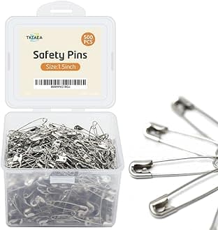 Small Safety Pins - 500 Pcs, 1.5 Inch, Bulk Pack for Clothes
