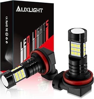 AUXLIGHT H11 LED Fog Light DRL Bulbs, 2400 Lumens Extremely Bright H8 H11LL H8LL H16(Japanese) Bulbs Replacement for Cars, Trucks, 6000K Xenon White