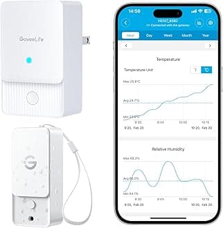 WiFi Outdoor Thermometer Hygrometer H5107 1Pack with H5043 WiFi Gateway