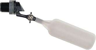 Kerick Valve MA052 PVC Mini Float Valve, Tank Mount, Adjustable Arm, 1.5 gpm at 60 psi, 1/2" NPT Male