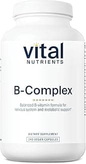 Vital Nutrients Vitamin B-Complex | Vegan High-Potency Methylated B Complex Vitamins | B Vitamins Support Energy Production, Metabolism, and Heart Health* | Gluten, Dairy, Soy Free | 240 Capsules